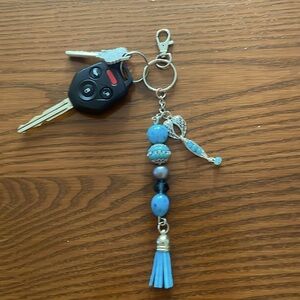Aquamarine Crystal Travel Hugs Keychains Car Charms Purse charms